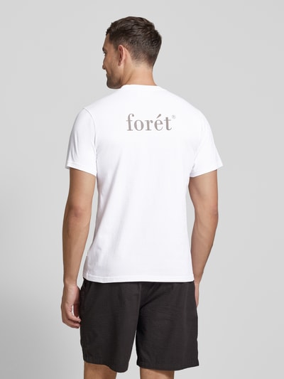 Forét T-Shirt mit Label-Print Modell 'STILL' Weiss 5