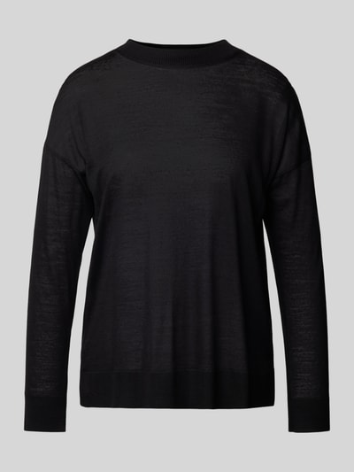 Stefanel Strickshirt in semitransparentem Design Black 2