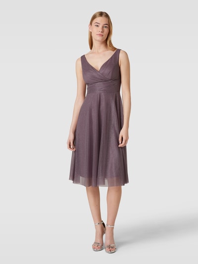 TROYDEN COLLECTION Cocktailkleid in Wickel-Optik Lila 4