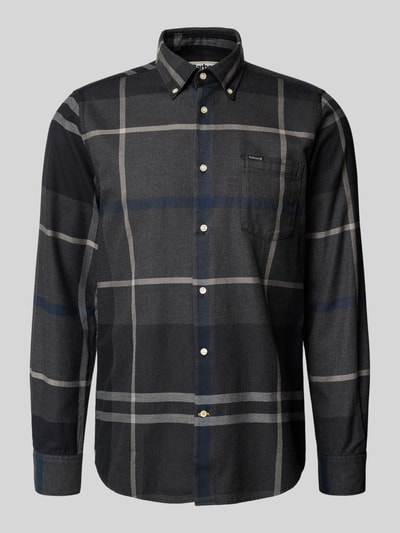 Barbour Koszula casualowa o kroju tailored z czystej bawełny Grafitowy 2