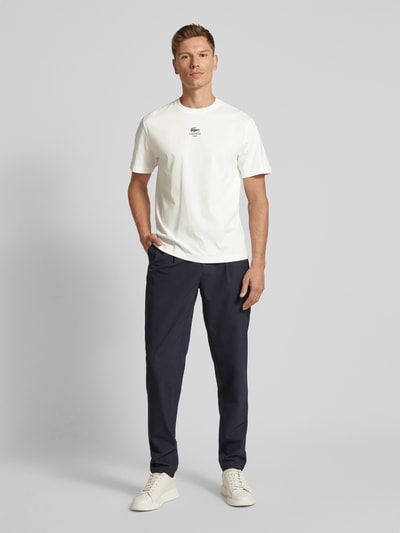 Lacoste T-Shirt mit Label-Print Offwhite 1