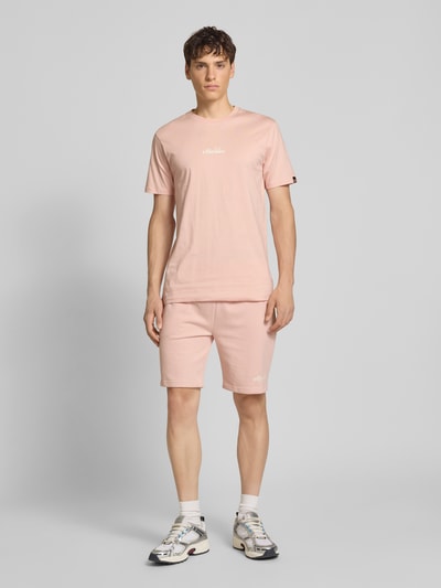 Ellesse Regular Fit Sweatshorts mit Label-Print Modell 'MOLLA' Altrosa 1