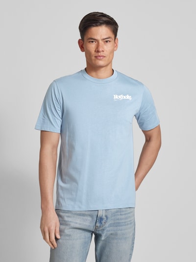 ROTHOLZ T-Shirt mit Label-Print Modell 'Retro Logo' Hellblau 4