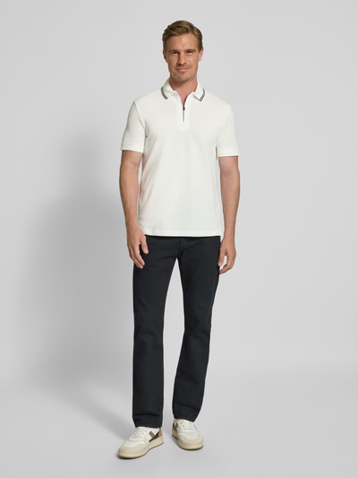 ARMANI EXCHANGE Poloshirt met korte ritssluiting Wit - 1