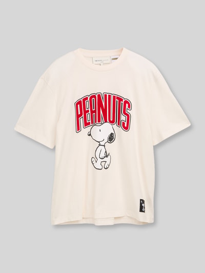 Tom Tailor Denim relaxed fit t-shirt met peanuts motiefprint Offwhite - 2