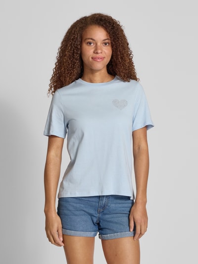 Pieces Regular Fit Jeansshorts aus Baumwoll-Mix Modell 'PEGGY' Hellblau 4