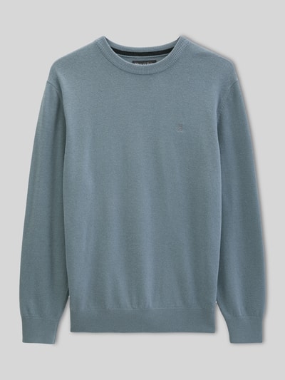 Produktfoto, Regular Fit Pullover aus Baumwoll-Mix mit Schurwoll-Anteil von Marc O'Polo in Hellblau, glatte Textur, Herren Pullover von Marc O'Polo