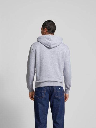 MAISON KITSUNE Hoodie mit Label-Stitching Hellgrau Melange 5