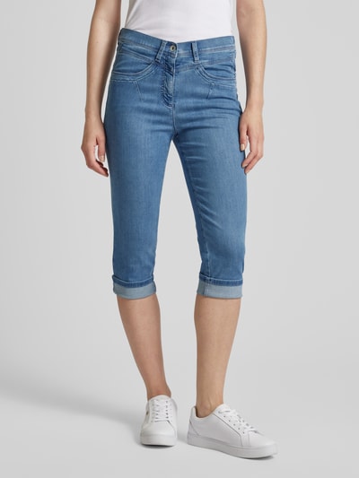 Raphaela By Brax Slim fit capri-jeans met steekzakken, model 'Laura' Bleu - 4