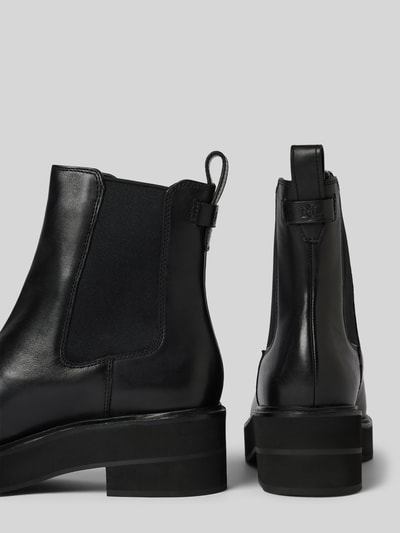 Lauren Ralph Lauren Chelsea Boots aus Leder mit Zugschlaufe Modell 'ADRIANNA' Black 2