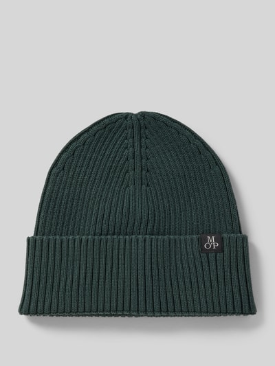 Marc O'Polo Czapka beanie z czystej bawełny z brzegiem Petrol 1