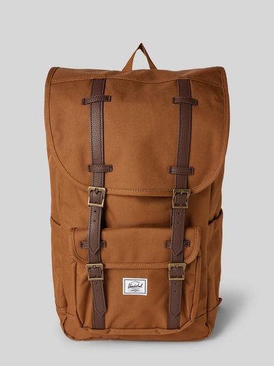 Herschel Rucksack mit Label-Detail Modell 'Little America™' Cognac 2