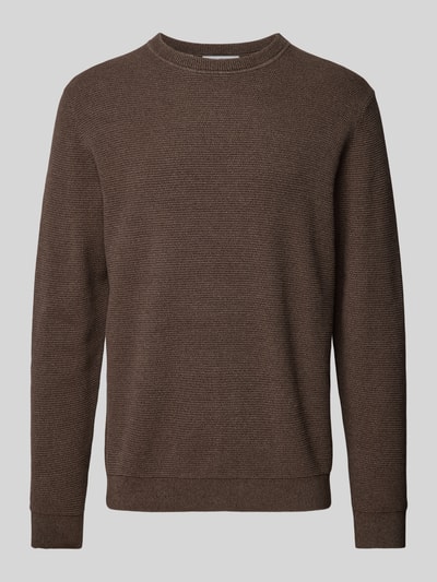 SELECTED HOMME Gebreide pullover met ribboorden, model 'ROSS' Donkerbruin - 2