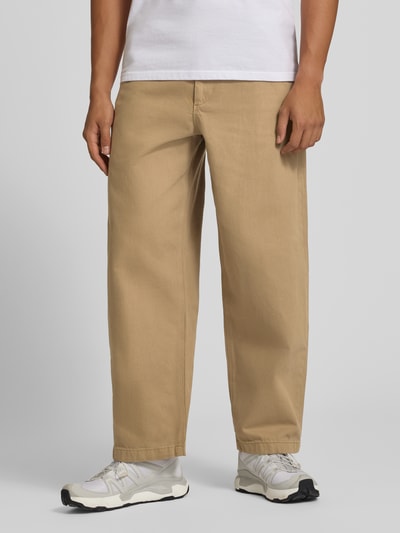 REVIEW Straight Fit Jeans aus reiner Baumwolle Beige 4