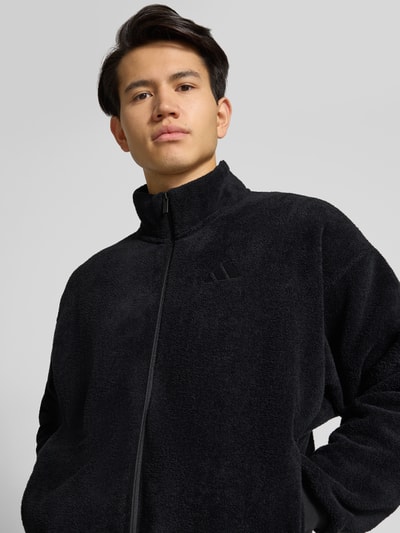 adidas Sportswear Regular fit fleecejack met logostitching Zwart - 3