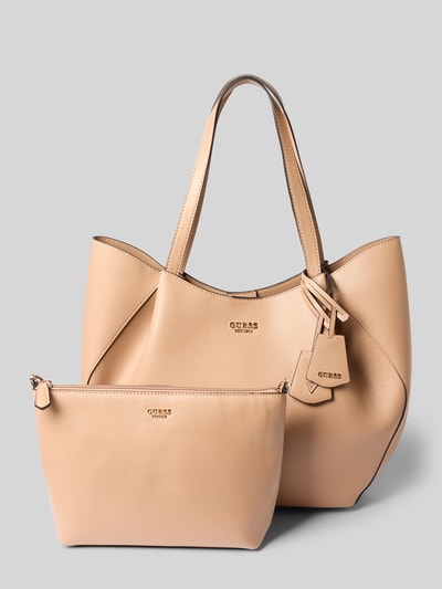 GUESS Tote tas in leerlook model 'Amorette' Beige - 1