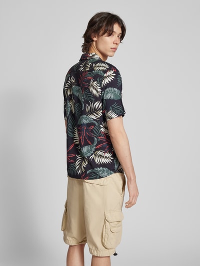 Only & Sons Regular fit vrijetijdsoverhemd met all-over print, model 'WAYNE LIFE' Zwart - 5