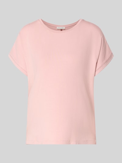Produktfoto, T-Shirt aus Viskose-Mix mit Rundhalsausschnitt von Christian Berg Woman in Rosa, Damen T-Shirt, Regular-Fit, Kappärmel, Stretch-Anteil