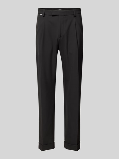 Cinque Regular Fit Bundfaltenhose mit Label-Detail Modell 'GIANNI' Black 2