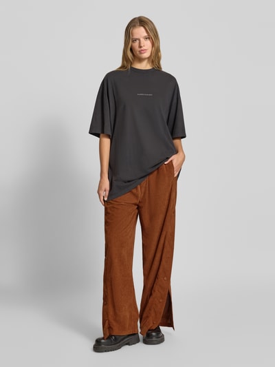 Karo Kauer Spodnie sztruksowe z elastycznym pasem Średniobrązowy 1