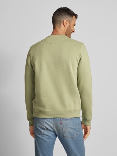 Blend Sweatshirt mit gerippten Abschlüssen Modell 'Downton' Oliv 5