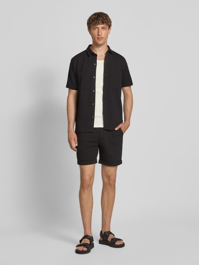 Only & Sons Regular Fit Hemdjacke mit leichtem Strukturmuster Modell 'NEWKODYL' Black 1