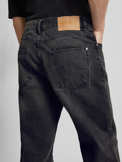 REVIEW Straight leg jeans in 5-pocketmodel Zwart - 3