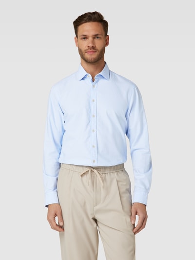 Jake*s Casual Fit Business-Hemd mit Kentkragen Bleu 4