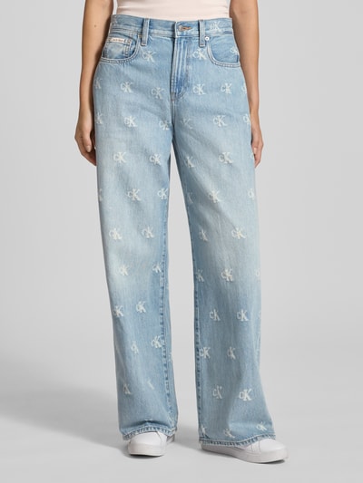Calvin Klein Jeans Wide leg jeans in 5-pocketmodel Lichtblauw - 4