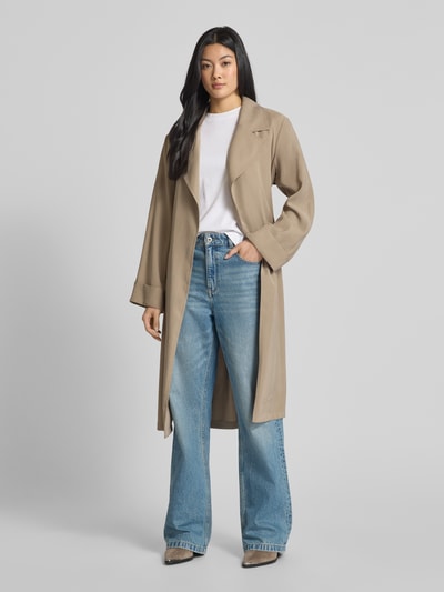 Jake*s Casual Trenchcoat mit Bindegürtel Taupe 1