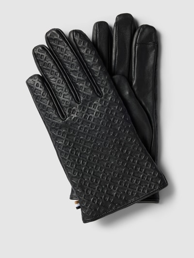 BOSS Handschuhe mit Strukturmuster Modell 'Stiw' Black 1