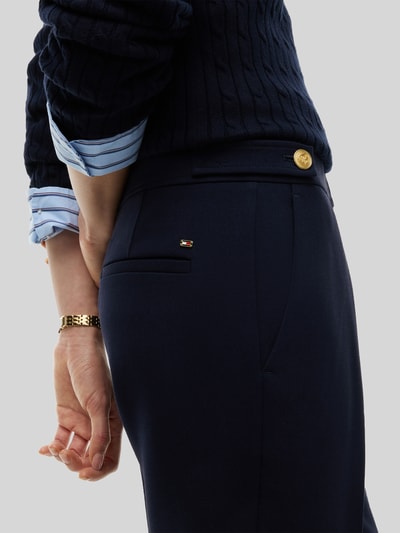 Tommy Hilfiger High Waist Stoffhose mit Goldknöpfen Marine 3