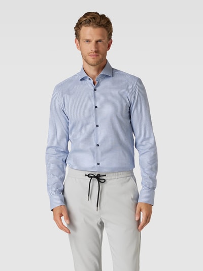 BOSS Slim Fit Business-Hemd mit Allover-Muster Bleu 4