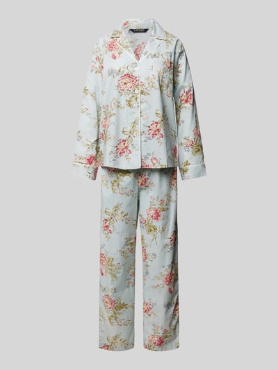 Lauren Ralph Lauren Pyjama met reverskraag Mintgroen - 1