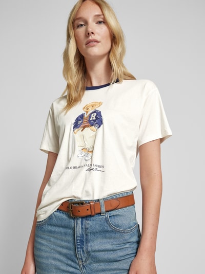 Polo Ralph Lauren T-shirt z nadrukowanym motywem model ‘RNGR’ Écru 3