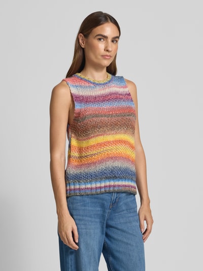 LOLLYS LAUNDRY Gebreid shirt met ronde hals, model 'Dova' Oranje - 4