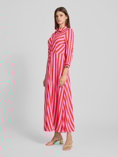 YAS Hemdblusenkleid mit 3/4-Arm Modell 'SAVANNA' Pink 1