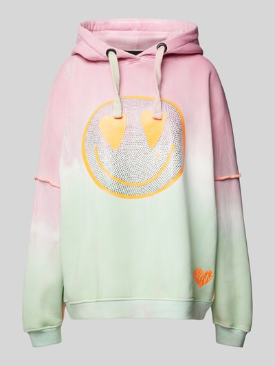 miss goodlife Oversized Hoodie mit Strasssteinbesatz Hellrosa 2