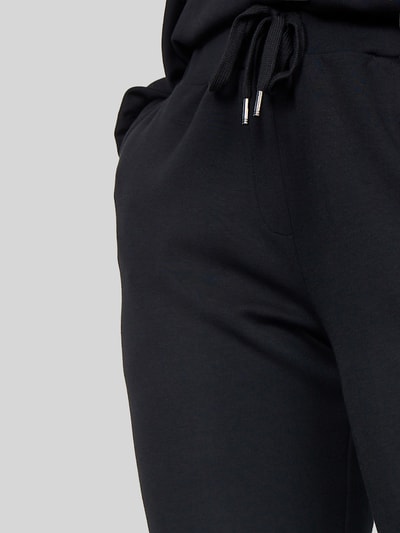 Soyaconcept Spodnie dresowe o kroju regular fit z mieszanka modalu model 'SC-BANU 157' Czarny 3