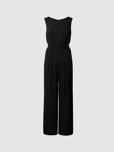 MORE & MORE Jumpsuit aus Viskose mit Bindegürtel Black 2