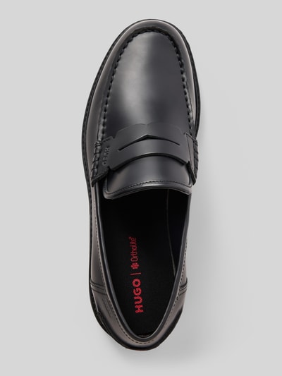 HUGO Instappers van echt runderleer, model 'DRAVEN'' Zwart - 6