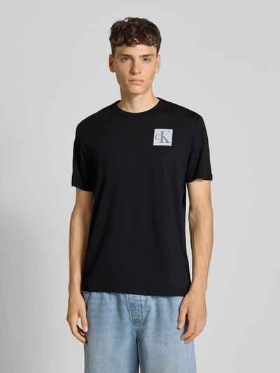 Calvin Klein Jeans Regular Fit T-Shirt aus reiner Baumwolle mit Logo-Print Black 4