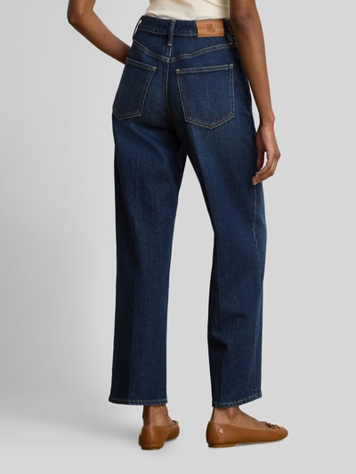 Lauren Ralph Lauren High Waist Straight Fit Jeans mit Label-Patch Jeansblau 5