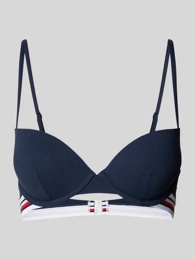 TOMMY HILFIGER Push Up Bikini-Oberteil mit verstellbaren Spaghettiträgern Marine 1