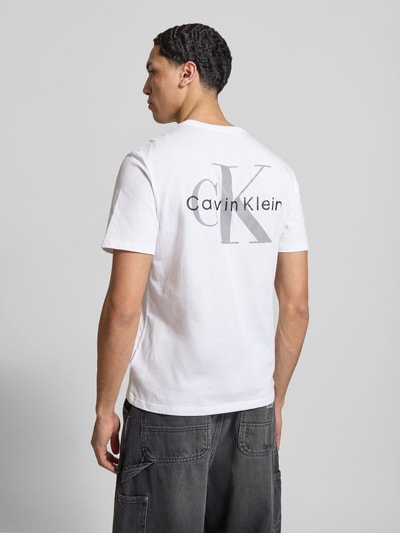 Calvin Klein Jeans Regular fit T-shirt met logoprint Wit - 5