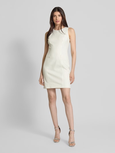 HUGO Mini-jurk met strookzakken, model 'Kambali' Offwhite - 1