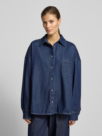 Weekend Max Mara Relaxed fit jeansblouse van puur katoen model 'FOGGIA' Donkerblauw - 4