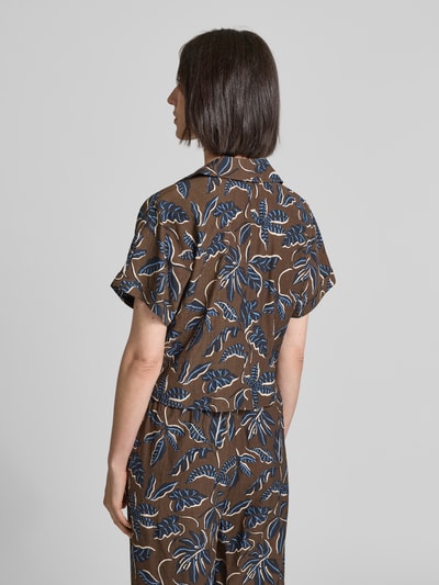 Mango Regular Fit Bluse mit Saum zum Binden Modell 'LIFE' Dunkelbraun 5