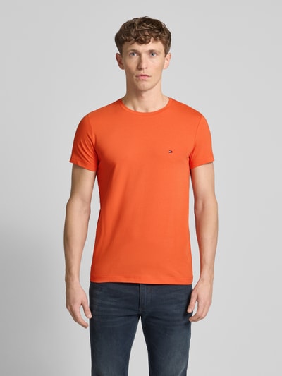 Tommy Hilfiger Slim Fit T-Shirt mit Logo-Stitching Orange 4