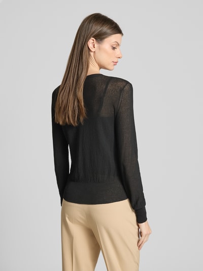 Max Mara Studio Cardigan mit Rundhalsausschnitt Modell 'CORINTO' Black 5